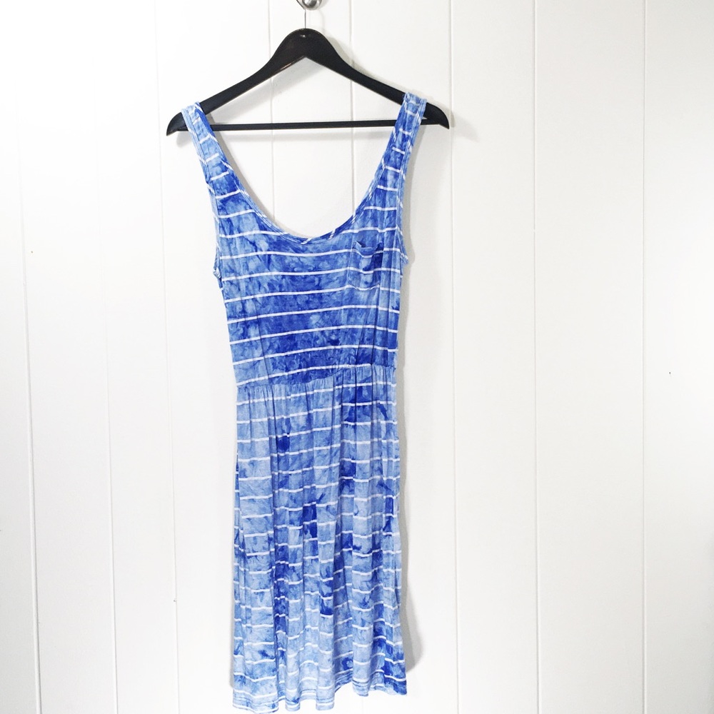 Blue Tie Dyed Beach Dress